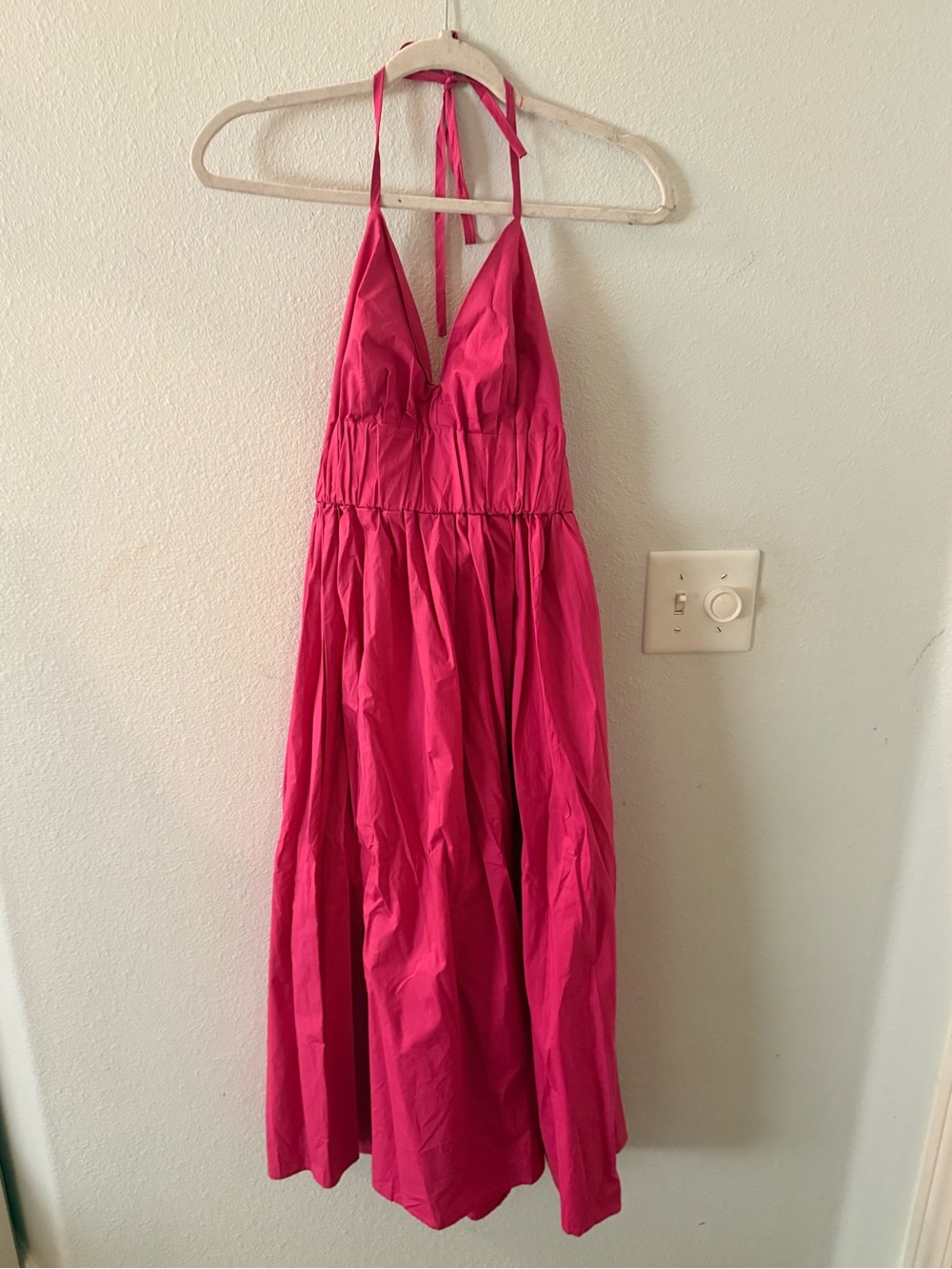 Forever 21 Hot Pink Halter Maxi Dress